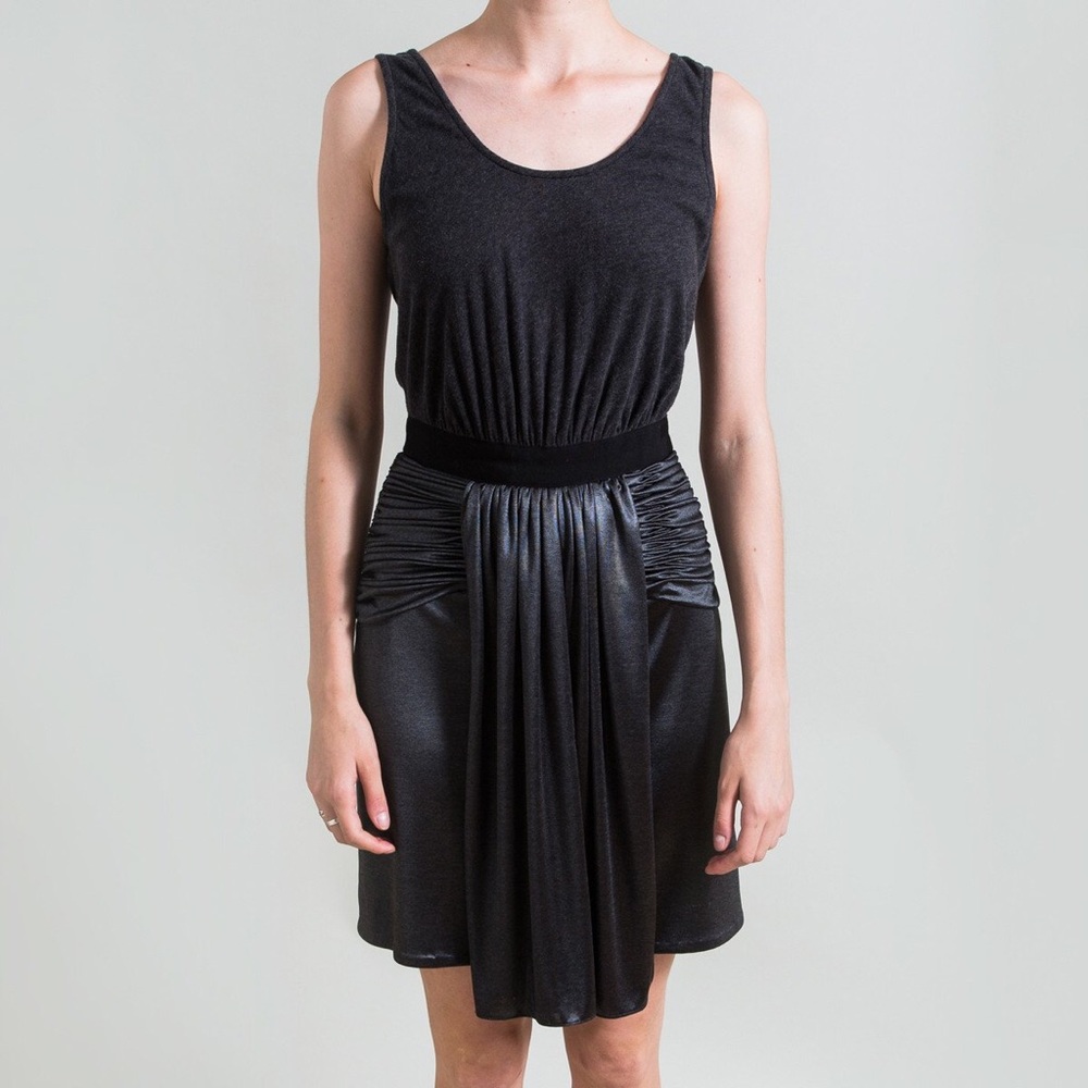 NWOT Alexander Wang slinky grey metallic dress